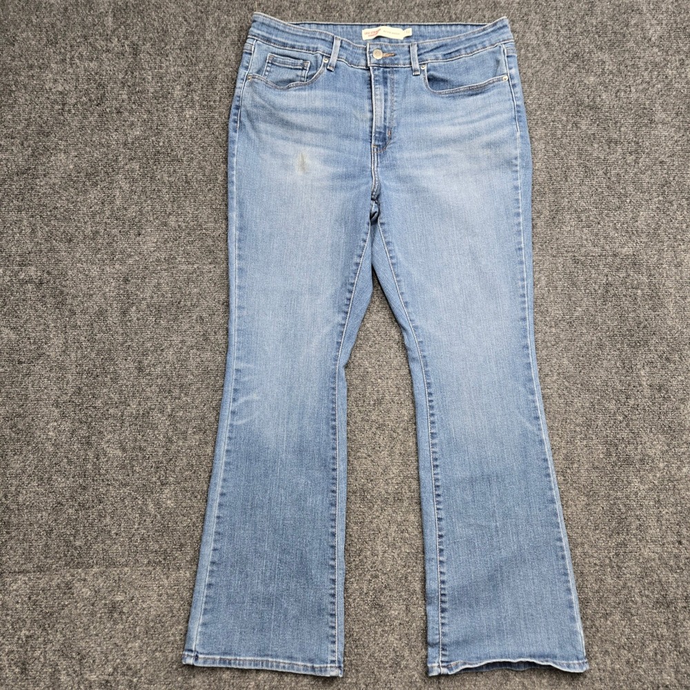 Levi Strauss Signature Womens Size 12 32x28 Mid Rise Bootcut Jeans Medium Wash